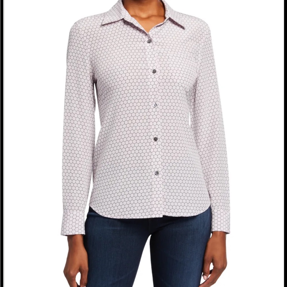 Equipment Brett Silk Honeycomb Blouse